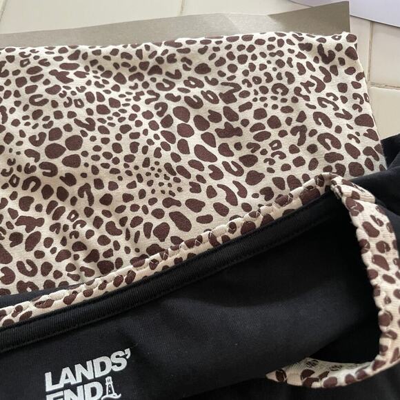 Lands End NEW Size Medium Alabaster Leopard 2 Piece Pajama Set - Picture 5 of 5